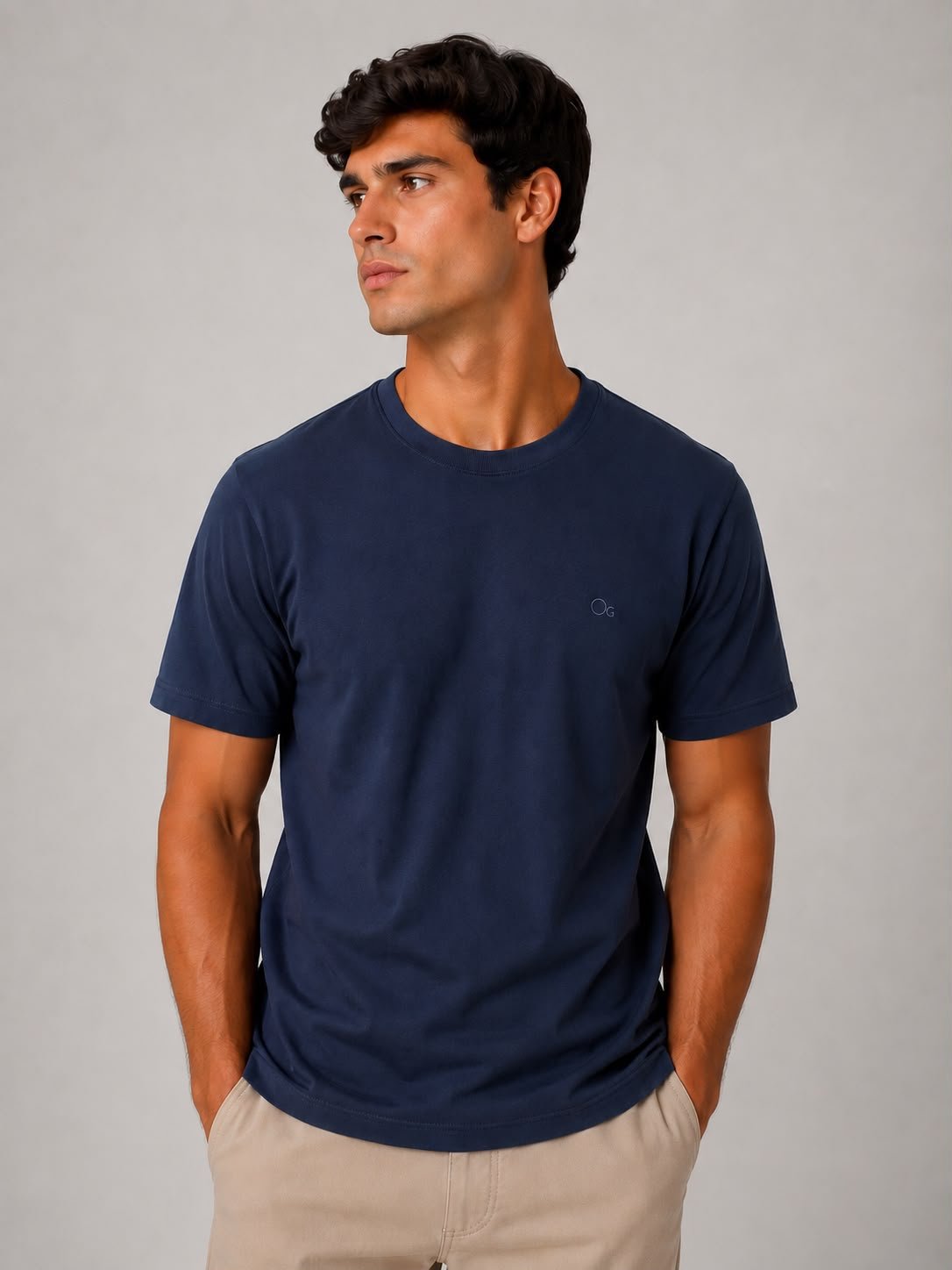 Camiseta Basica - Azul Escuro