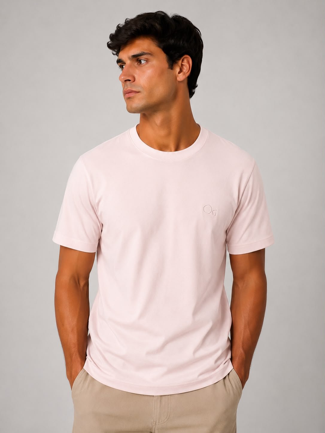 Camiseta Basica - Rosa Claro