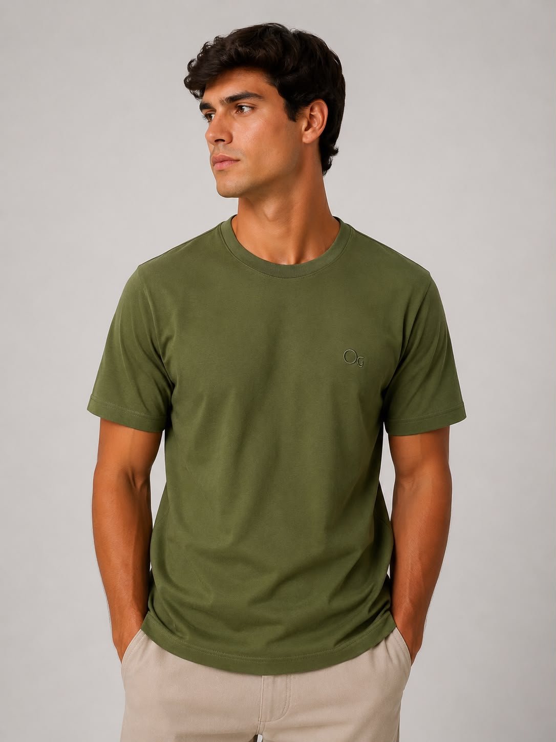 Camiseta Basica - Verde Militar