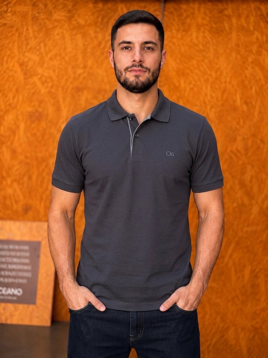 Camisa Gola Polo Ogochi - Azul Marinho