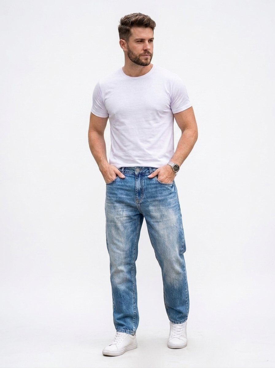 Calça Jeans Reta