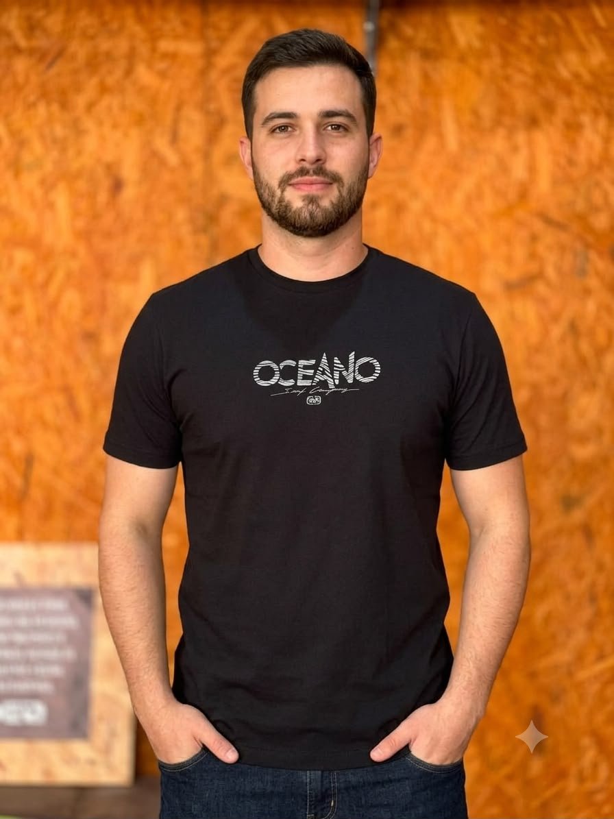 Camiseta Oceano Waves - Preto